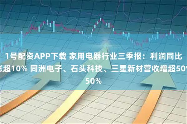 1号配资APP下载 家用电器行业三季报：利润同比涨超10% 同洲电子、石头科技、三星新材营收增超50%
