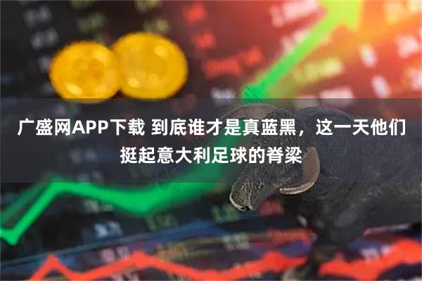 广盛网APP下载 到底谁才是真蓝黑，这一天他们挺起意大利足球的脊梁